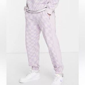 Topman oversized checkerboard print sweatpants